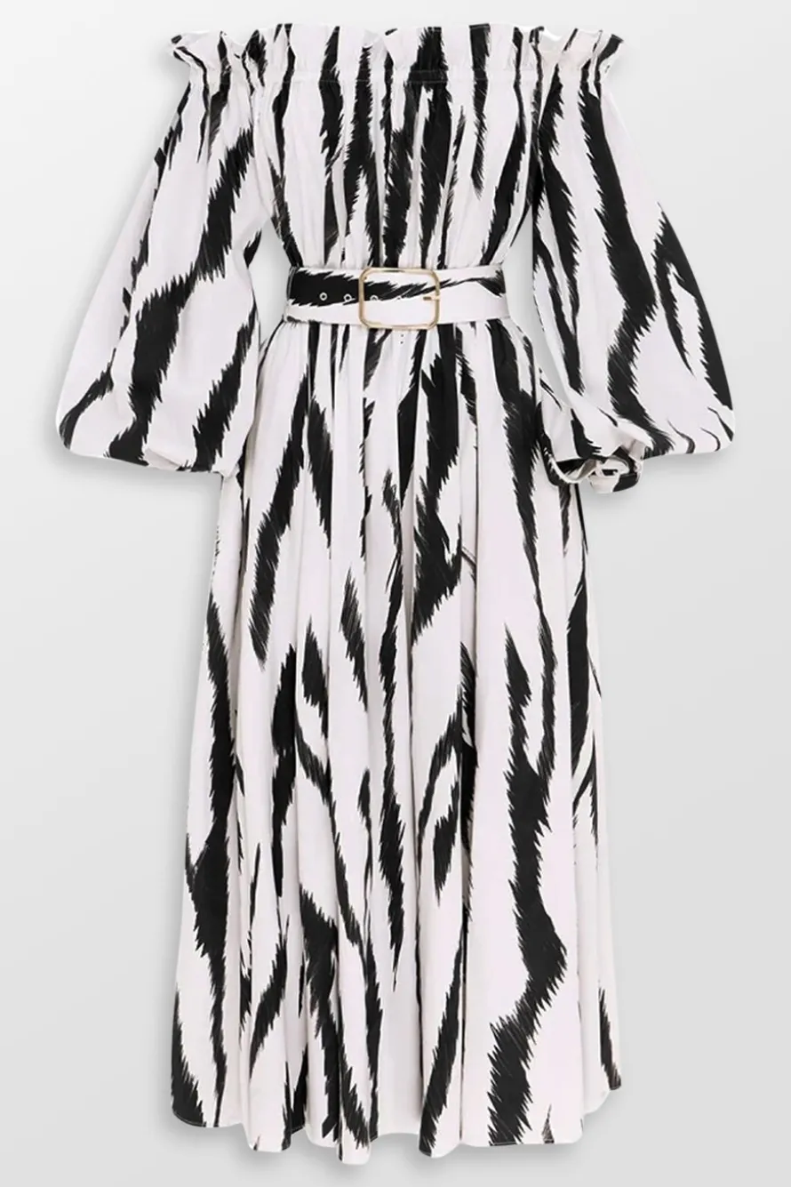 Sarah Off Shoulder Midi Dress