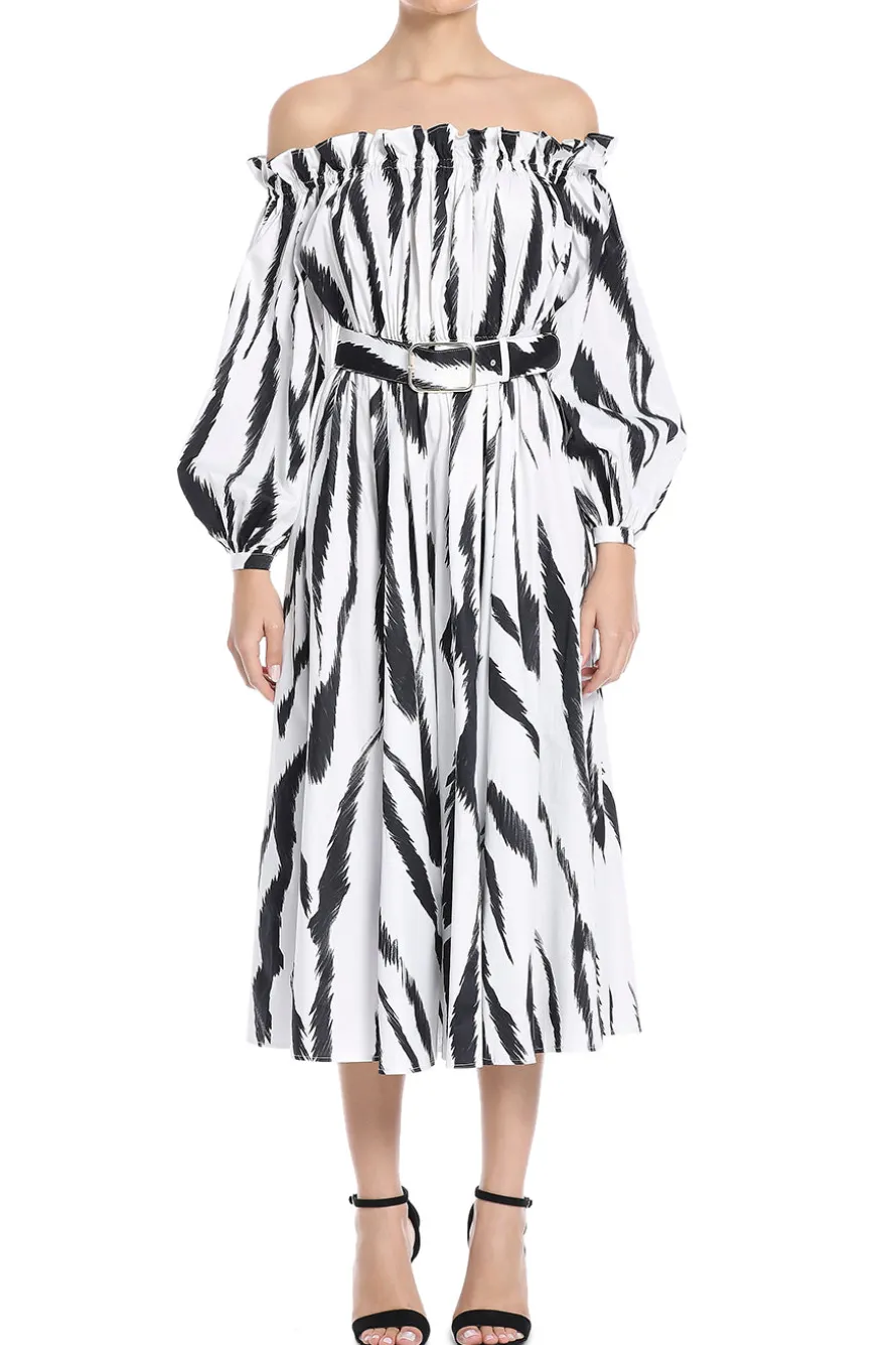 Sarah Off Shoulder Midi Dress