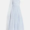 Scatter Dot One Shoulder Evening Dress