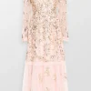 Sequin Chain V Neck Evening Dress