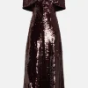 Sequin Off Shoulder Evening Dress
