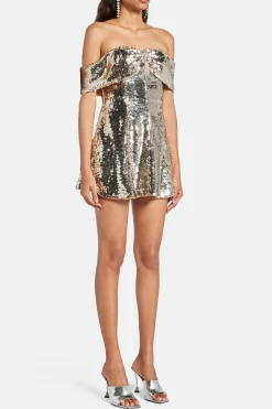 Sequin Off Shoulder Mini Dress