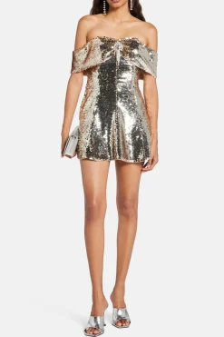 Sequin Off Shoulder Mini Dress