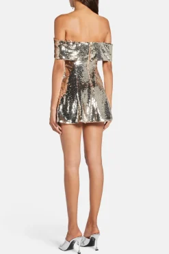 Sequin Off Shoulder Mini Dress