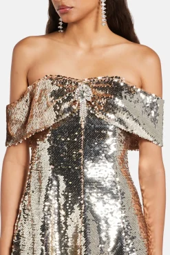 Sequin Off Shoulder Mini Dress