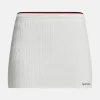 Serif Logo Cable Mini Skirt in White