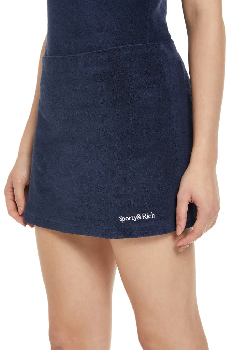 Serif Logo Terry Mini Skirt