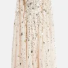 Shooting Stars Sequin Cape Evening Dress