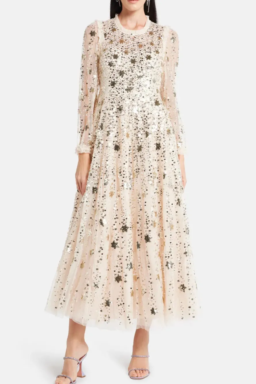 Shooting Stars Sequin Evening Dress