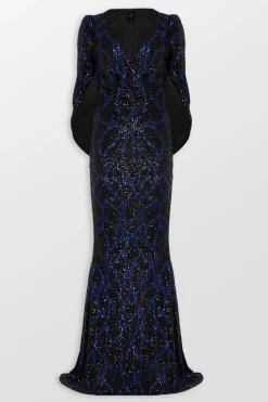 Sparkle Tulle V Neck Evening Gown