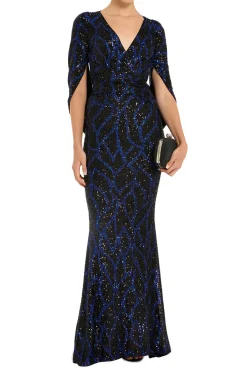 Sparkle Tulle V Neck Evening Gown
