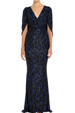 Sparkle Tulle V Neck Evening Gown
