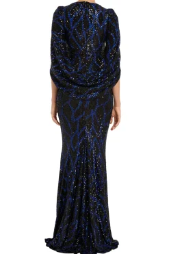 Sparkle Tulle V Neck Evening Gown