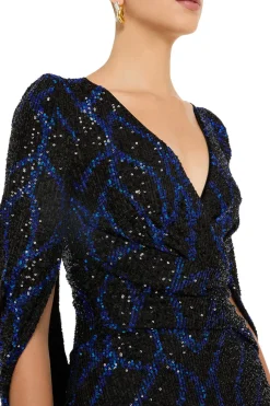Sparkle Tulle V Neck Evening Gown