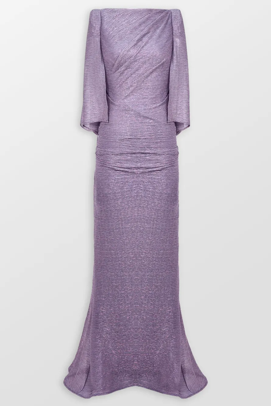 Stardust Metallic Evening Maxi Gown