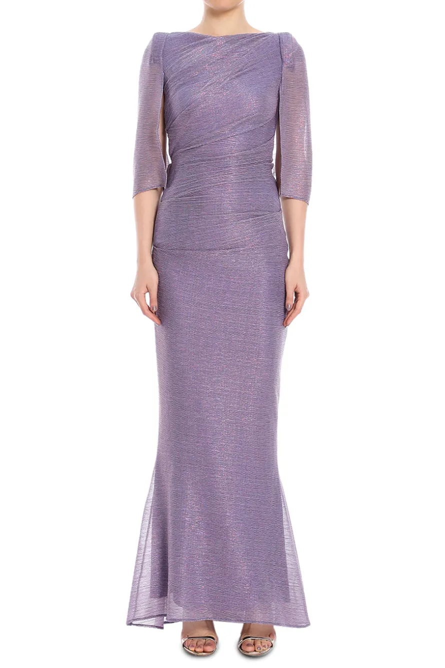 Stardust Metallic Evening Maxi Gown