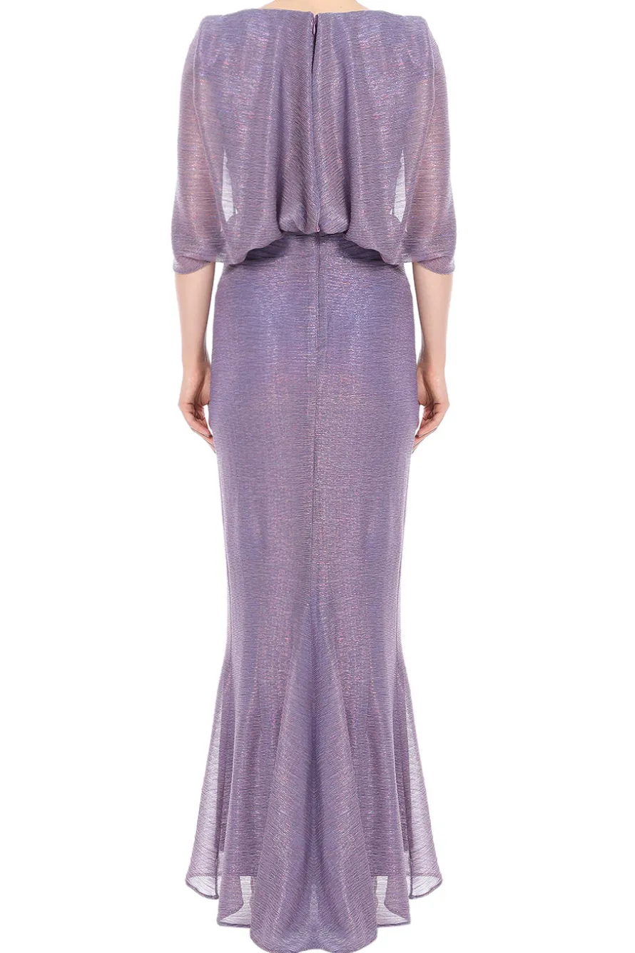 Stardust Metallic Evening Maxi Gown