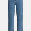 Straight Loose Fit Denim Jeans in Blue