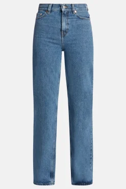 Straight Loose Fit Denim Jeans in Blue