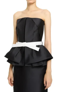 Strapless Belted Maxi Dress