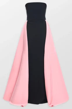 Strapless Gown With Overskirt