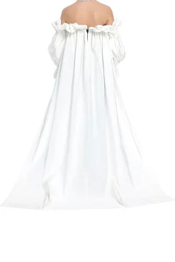 Strapless Wide Leg Jumpsuit With Cape