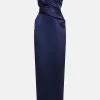 Stretch Satin Duchesse Evening Dress