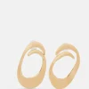Swirl Hoop Earrings in Gold