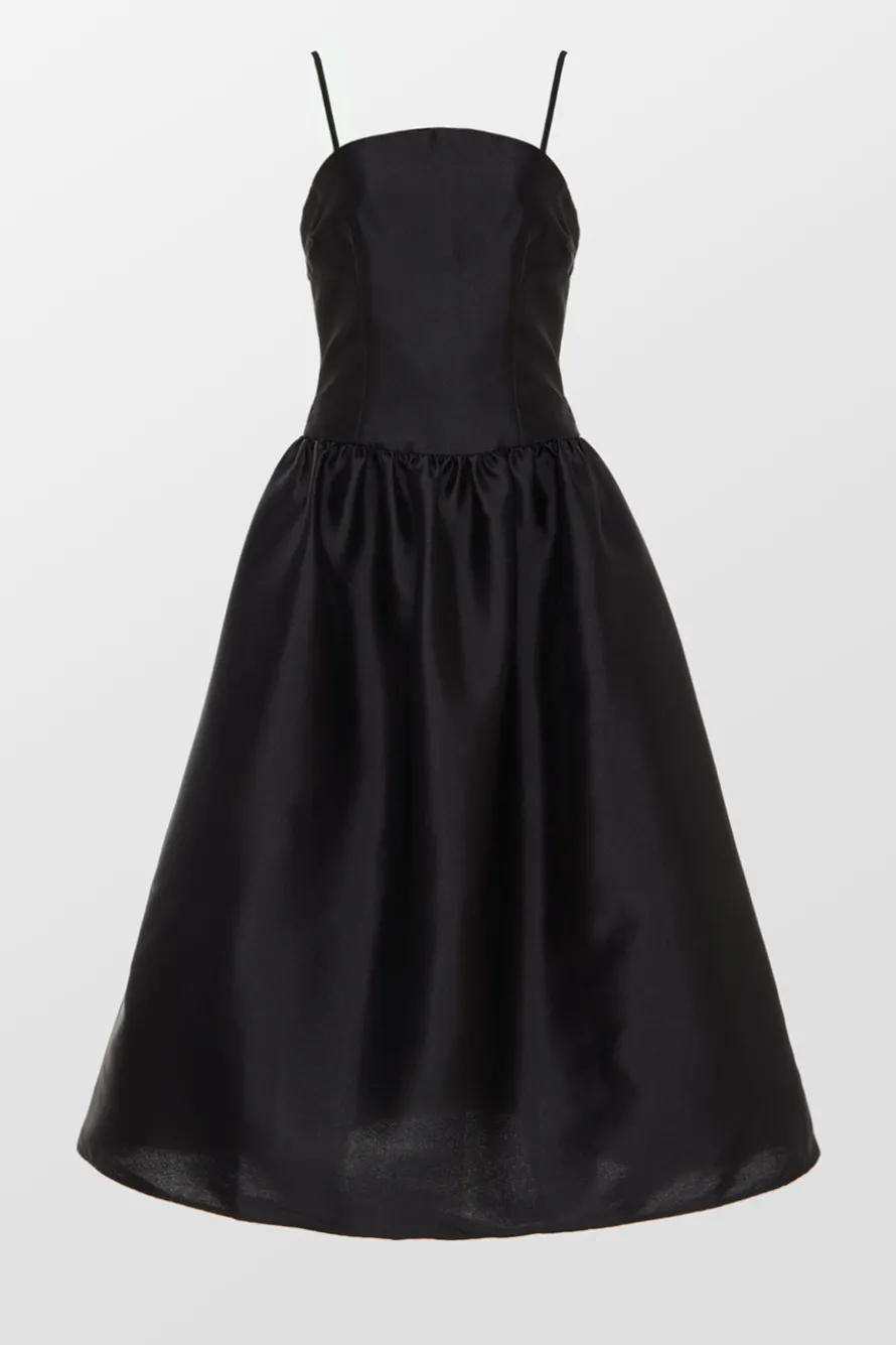 Taffeta Midi Dress