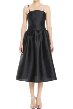 Taffeta Midi Dress