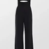 Textured Lurex Off Shoulder Jumpsuit