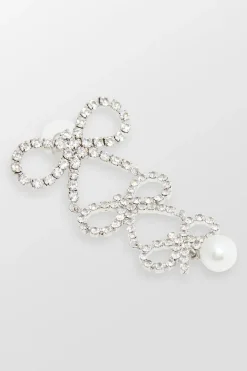 Tiered Crystal Bow Earrings