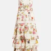Tiered Ruffle Hem Maxi Dress