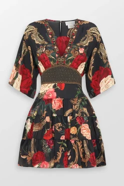 Tiered Skirt Floral Mini Dress