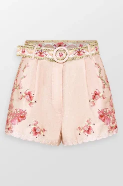 Tuck Front Floral Shorts