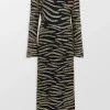 Uma V-Neck Ankle Length Dress