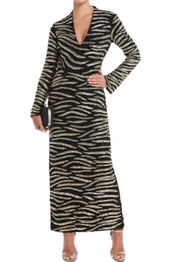 Uma V-Neck Ankle Length Dress