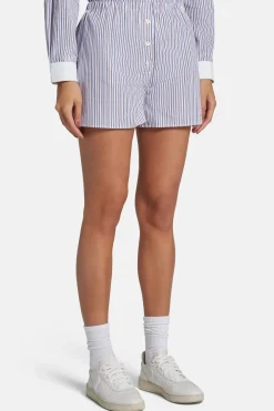 Vendome Cotton Boxer Shorts in Blue And White
