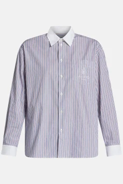 Vendome Oversized Shirt in Blue and White