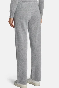 Vendome Script Cashmere Pants in Grey