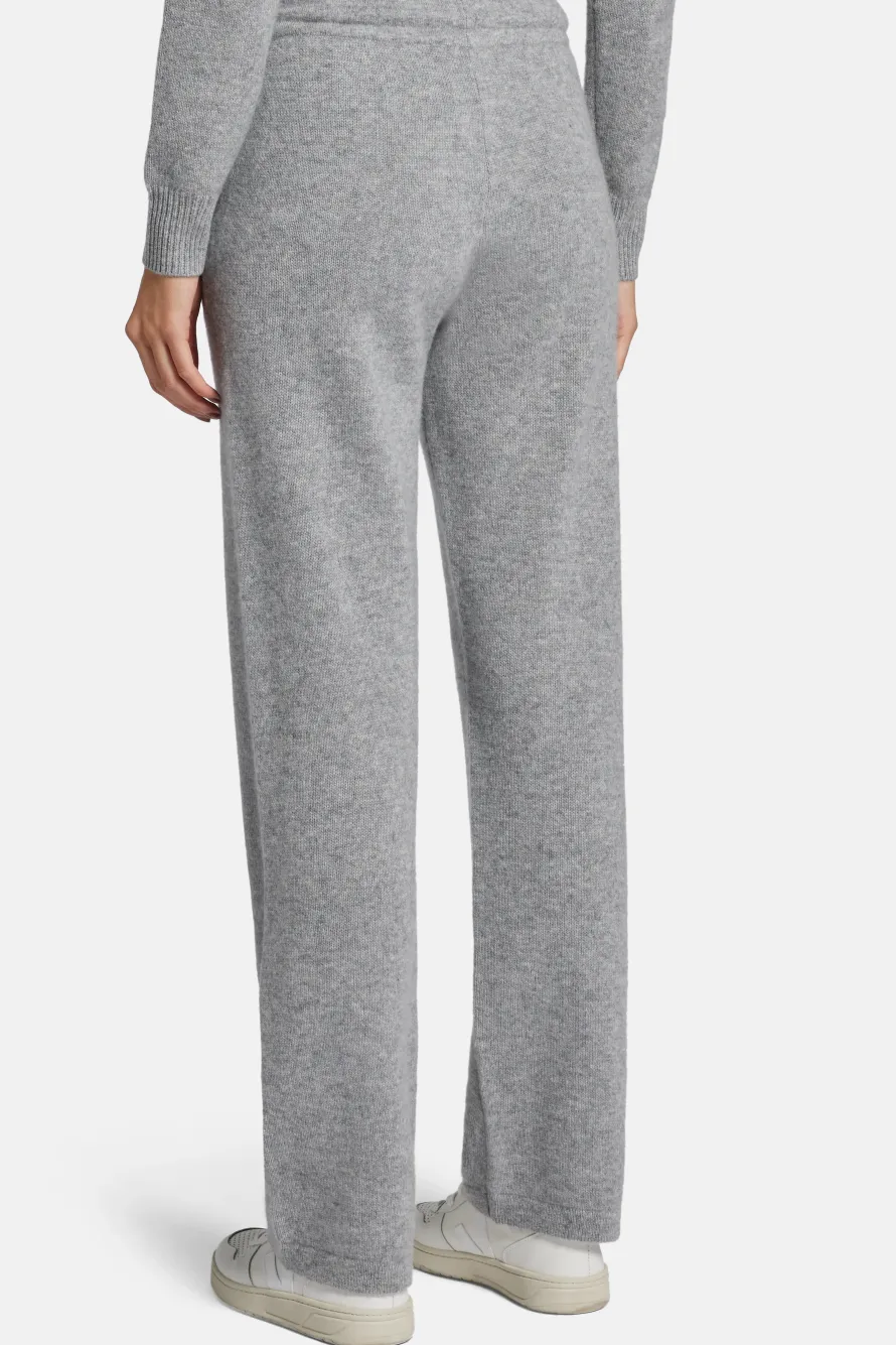 Vendome Script Cashmere Pants in Grey