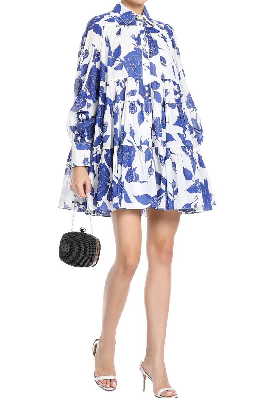 Vie Voile Neo Rose Smock Mini Dress