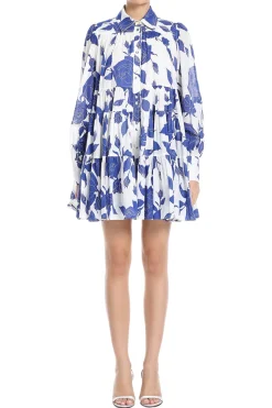 Vie Voile Neo Rose Smock Mini Dress