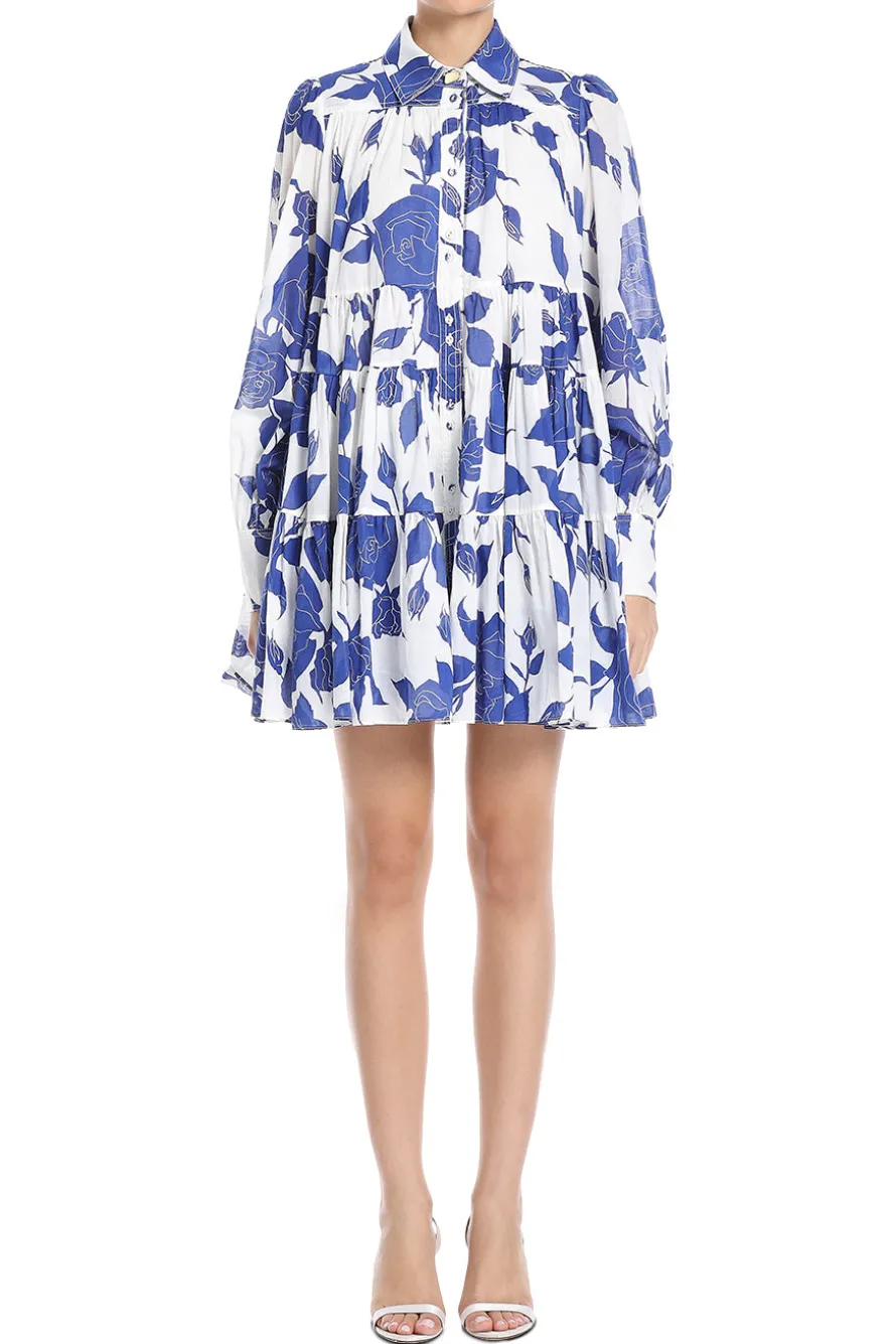 Vie Voile Neo Rose Smock Mini Dress