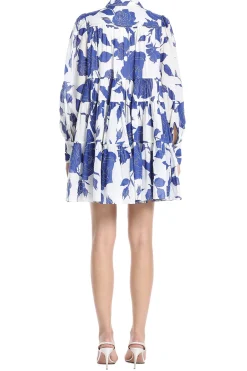 Vie Voile Neo Rose Smock Mini Dress