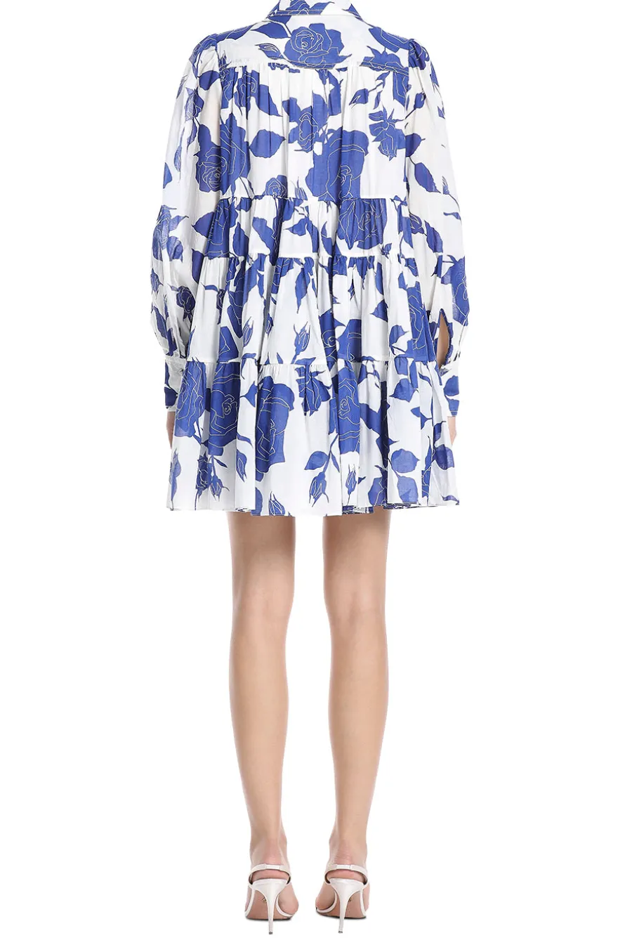 Vie Voile Neo Rose Smock Mini Dress