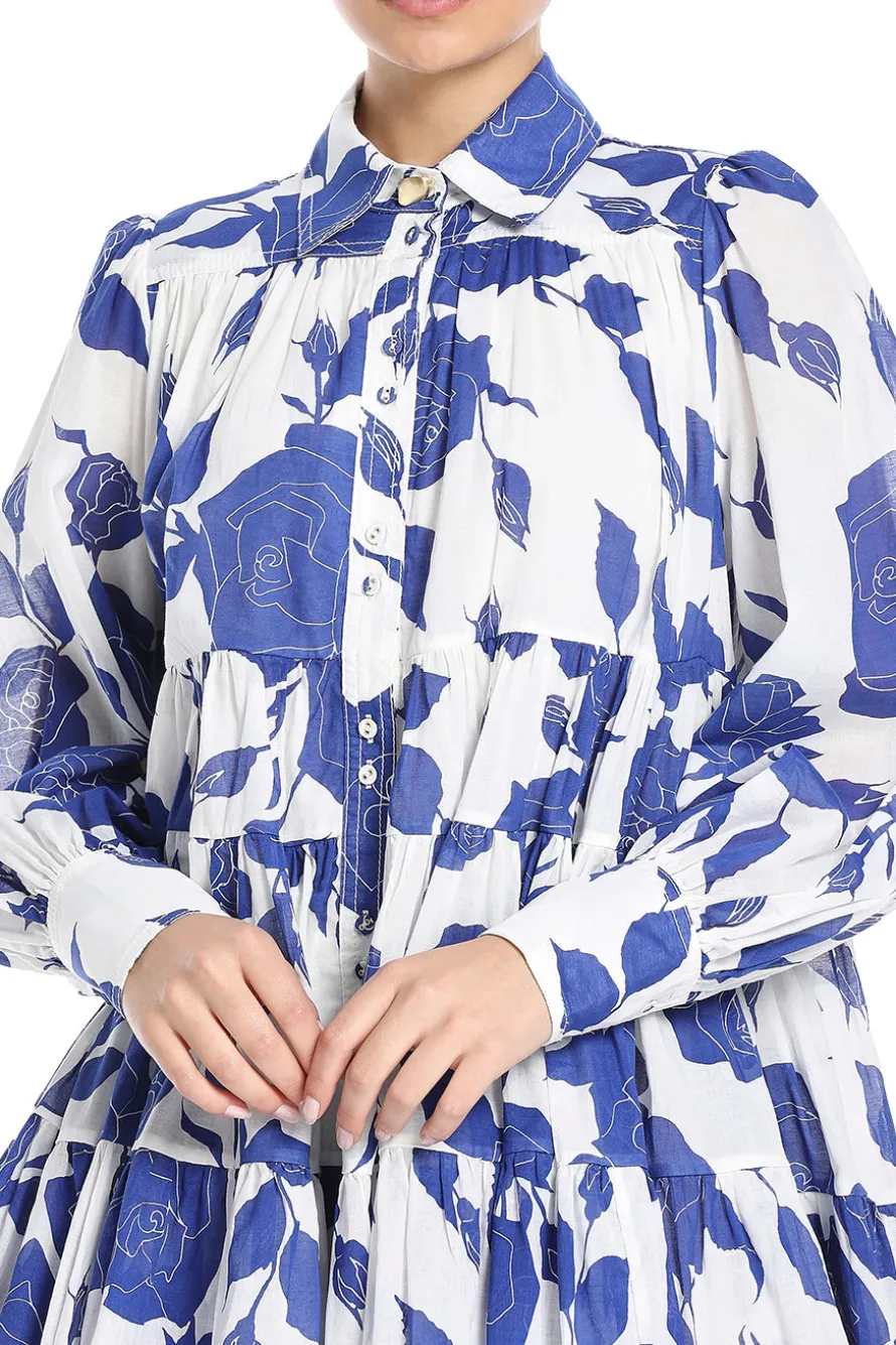 Vie Voile Neo Rose Smock Mini Dress