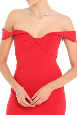 Viviana Crepe Long Evening Dress