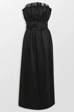 Whisper Off-Shoulder Tulip Midi Dress