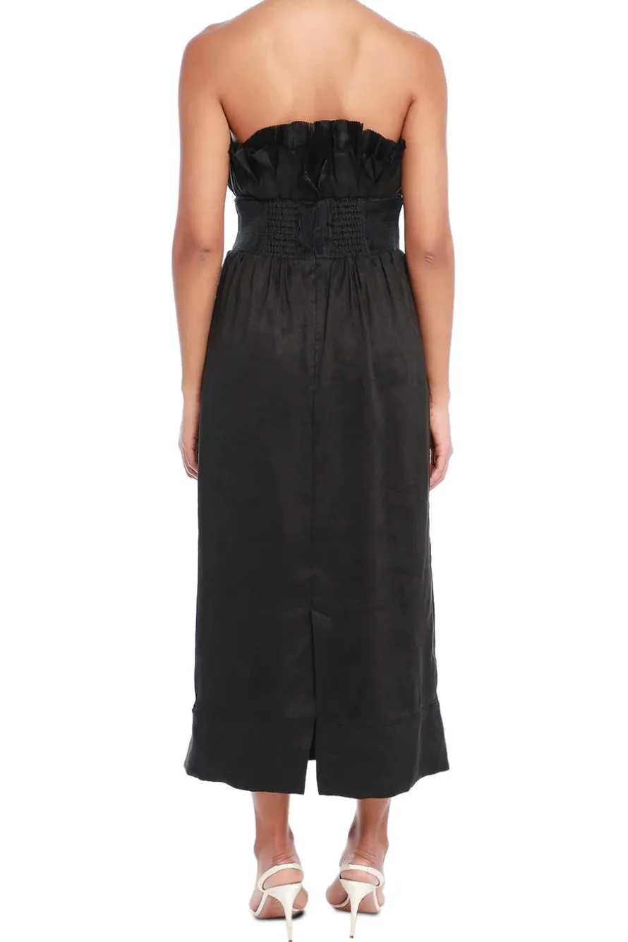 Whisper Off-Shoulder Tulip Midi Dress